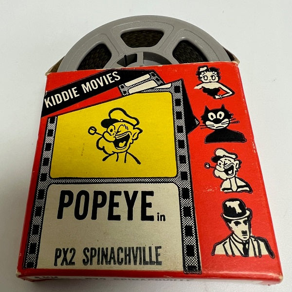 old 8mm film on reel movie says popeye on the reel