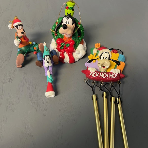 Disney Goofy Ornaments Lot of 4 Christmas Ornaments