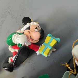 Disney Mickey Mouse Hanging Christmas Ornaments Lot of 6