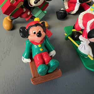 Disney Mickey Mouse Hanging Christmas Ornaments Lot of 6