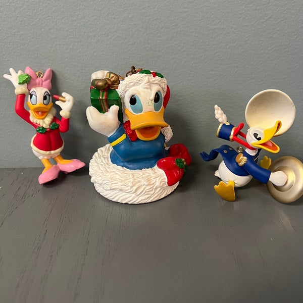 Donald Duck Daisy Duck Disney Christmas Ornaments Lot of 3 