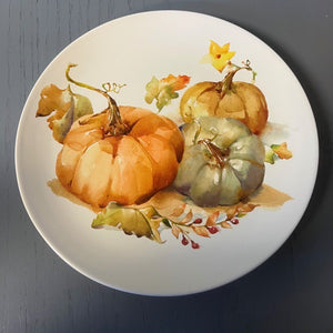 Stoneware Harvest Dinner Plate Harvest Pumpkin 10in