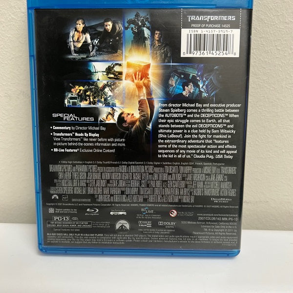 Transformers Blu ray DVD Dreamworks 2007 PG-13 - Chickenmash Farm