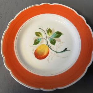 Vintage Fruit China Dessert Salad Plate Peach Fruit 8in Plate