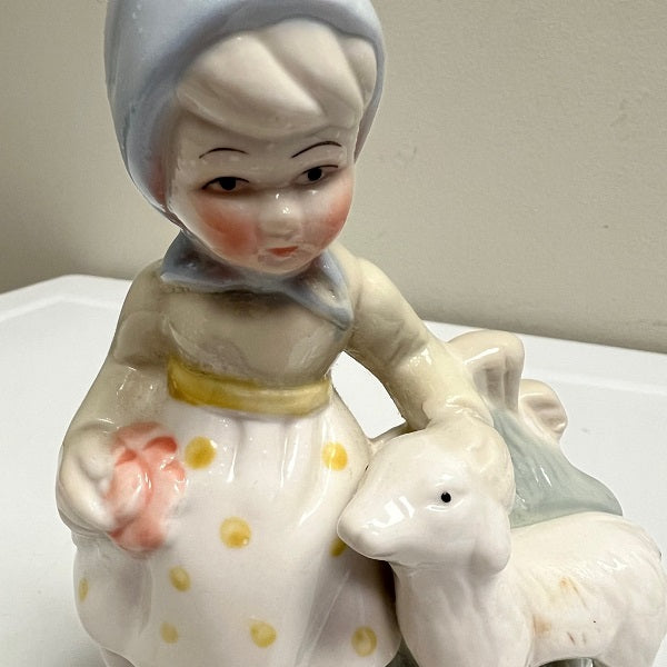 Vintage Van Tellingen popular Mary Girl Lamb Sheep Salt and Pepper Shakers Japan