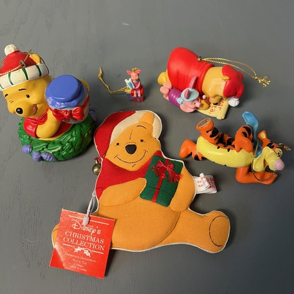 Winnie The Pooh Christmas Ornaments Lot of 5