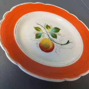 Vintage Fruit China Dessert Salad Plate Peach Fruit 8in Plate