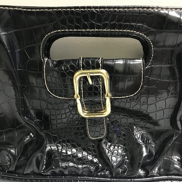 Apt 9 Clutch East West Purse Handbag Black Faux Leather Chickenmash Farm