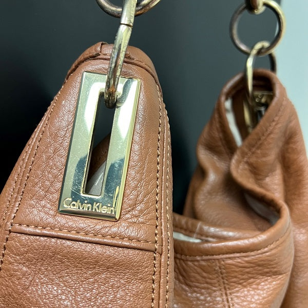 Calvin klein brown orders leather bag