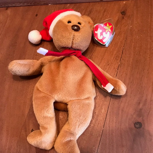 Ty authentic 1997 Santa Teddy Style 4200 Rare Beanie Babies