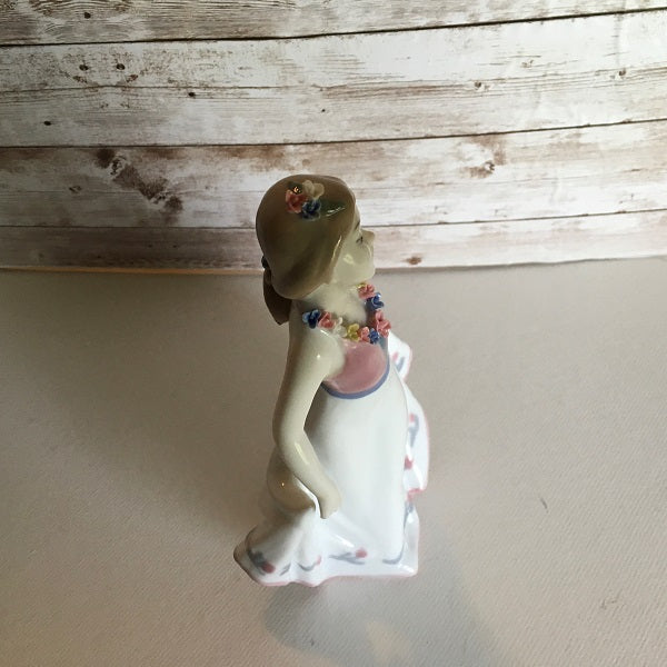 Antique Bisque Porcelain Woman Figurine 10 Inch Figurine