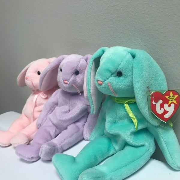 Ty Beanie Babies Hippity Hoppity Floppity Retired Rabbits 1996 Chickenmash Farm