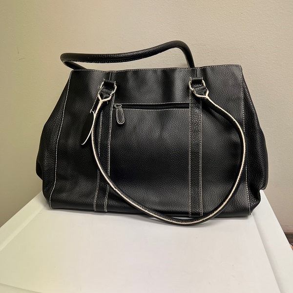 Wilsons Leather Black/Brown Leather Tote/Hobo Bag selling Purse